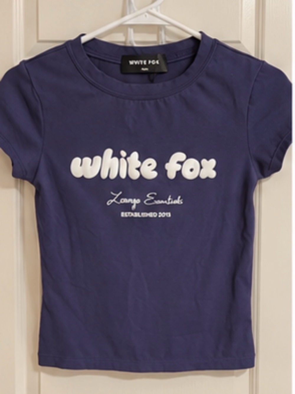 White Fox Leisure Essentials blue/Purple Fitted Baby Tee XXS